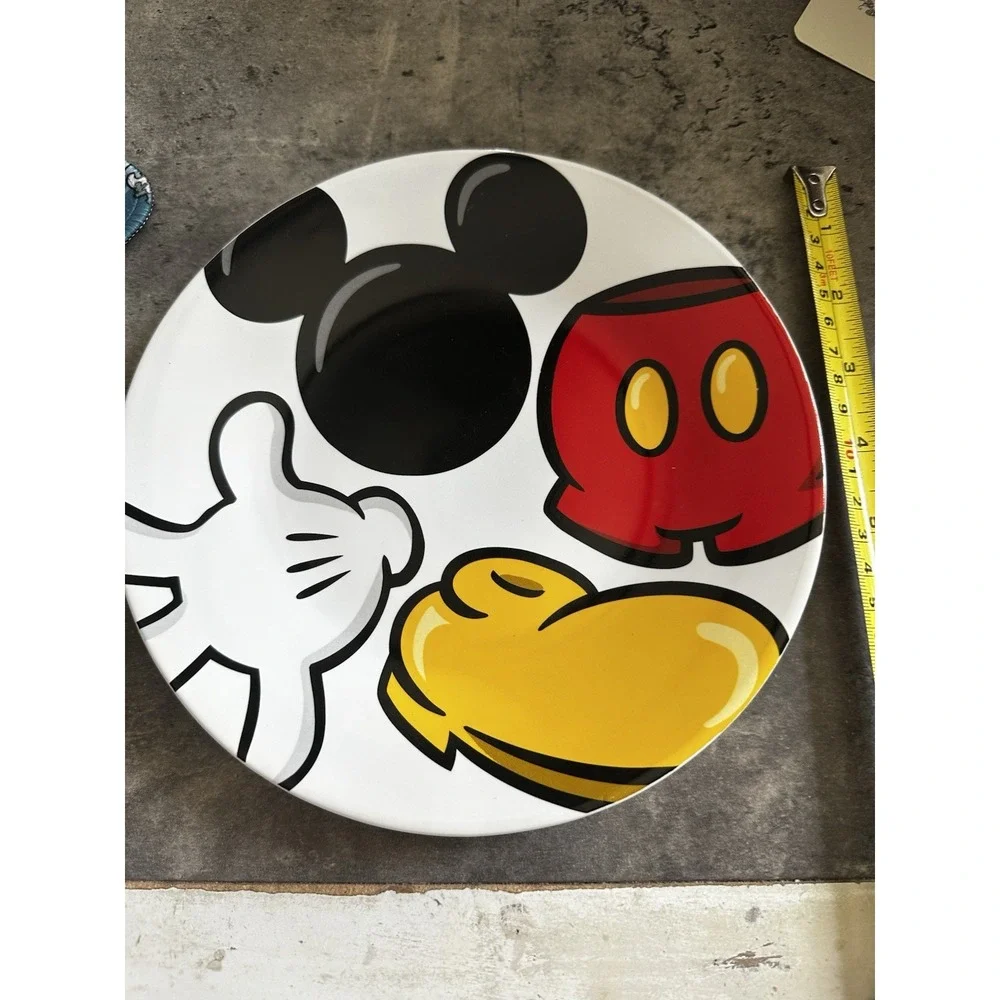 Disney Parks Mickey Mouse Icon Pop Art 8 Inch Ceramic Appetizer Plates Set of 3
